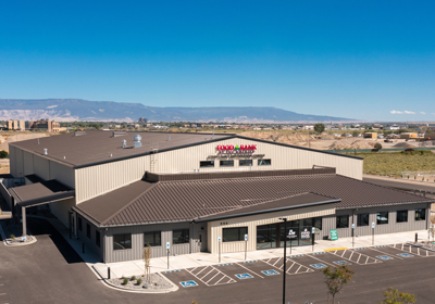 Aerial view of Food Bank of the Rockies building in Grand Junction